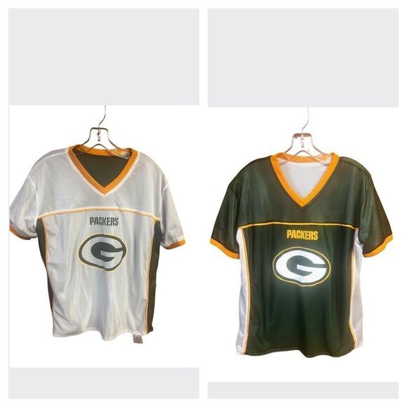 Green Bay Packers Unisex Flag Football Jersey Reversible Sz M NWOT - Picture 1 of 6